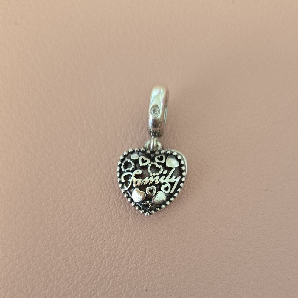 Pandora Sterling Silver Heart Family Charm